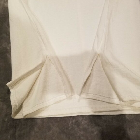 Piccalino Petite White Belted Maxi Dress Size 10P Appliqué Star Pockets Casual - Picture 7 of 7